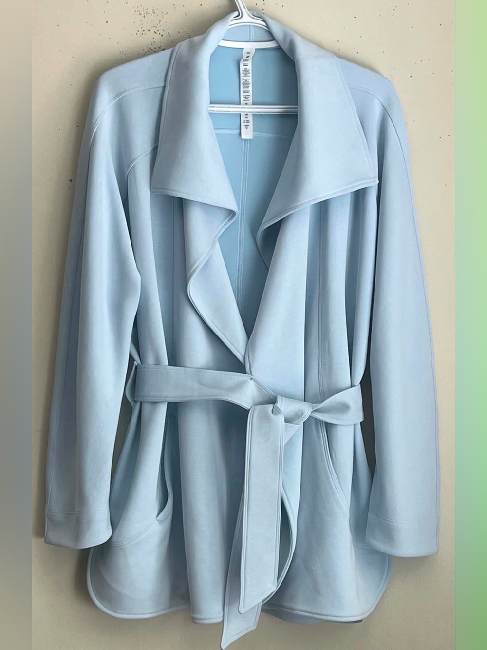 lululemon athletica Pastel Blue Tie-Waist Wrap Coat